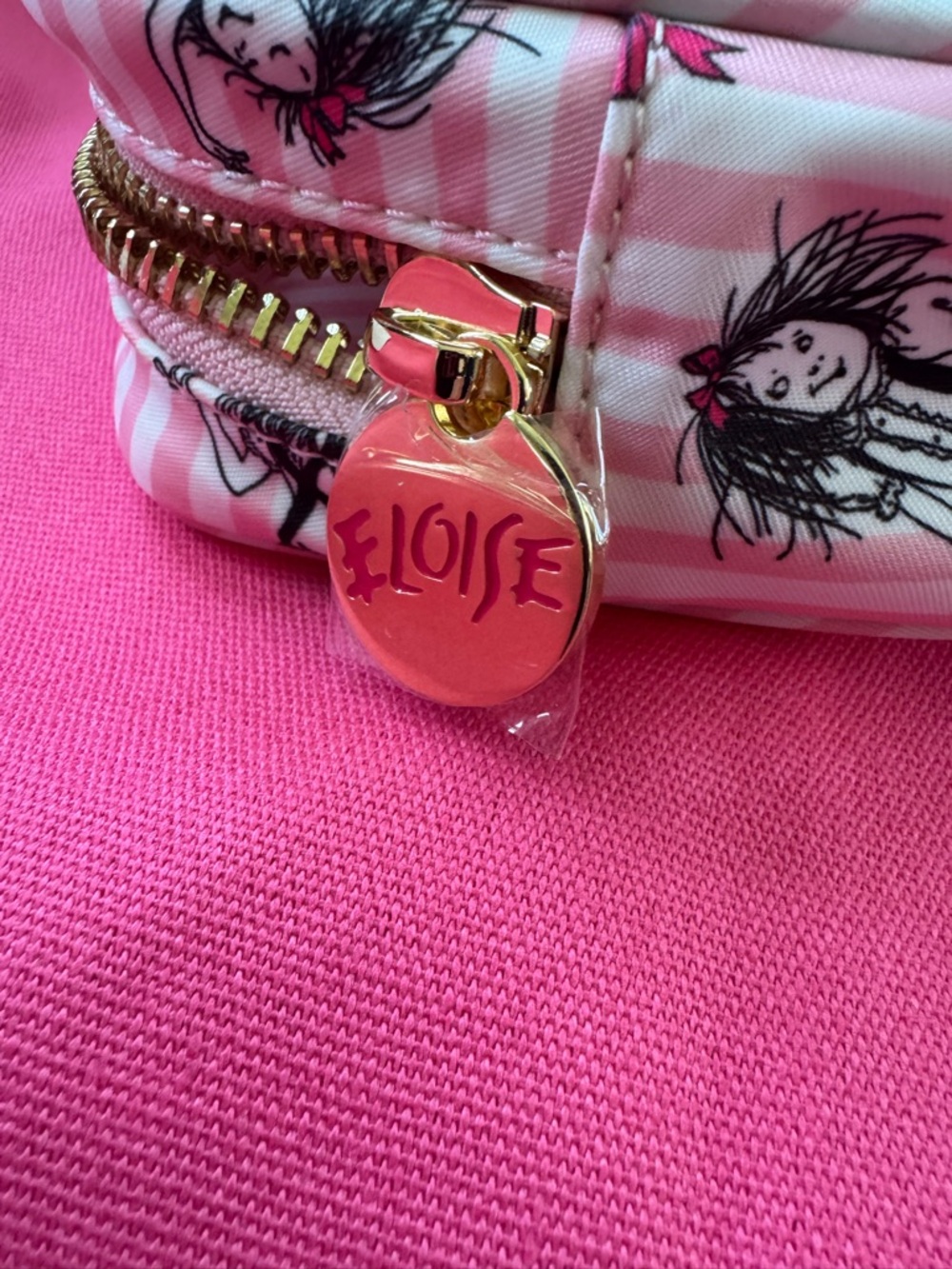 Stoney Clover Lane Pink & White Striped Eloise Cosmetic Pouch - Picture 2 of 12